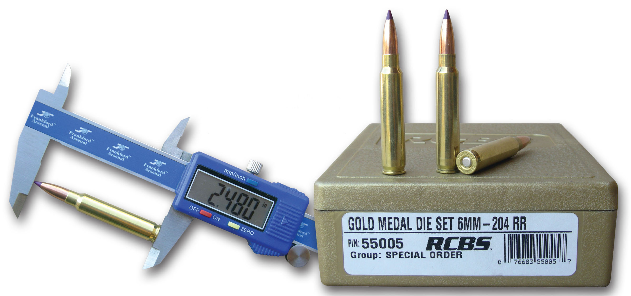 In the 6mm-204 RR, most bullets were seated with an overall cartridge length of around 2.480 inches, necessitating using the rifle and pistol as single shots.